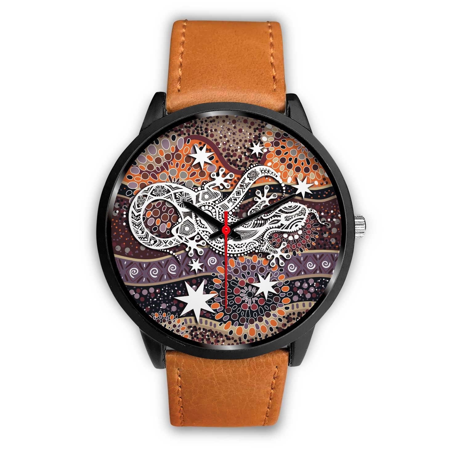 aboriginal-black-watch-lizard-watch-indigenous-dot-painting