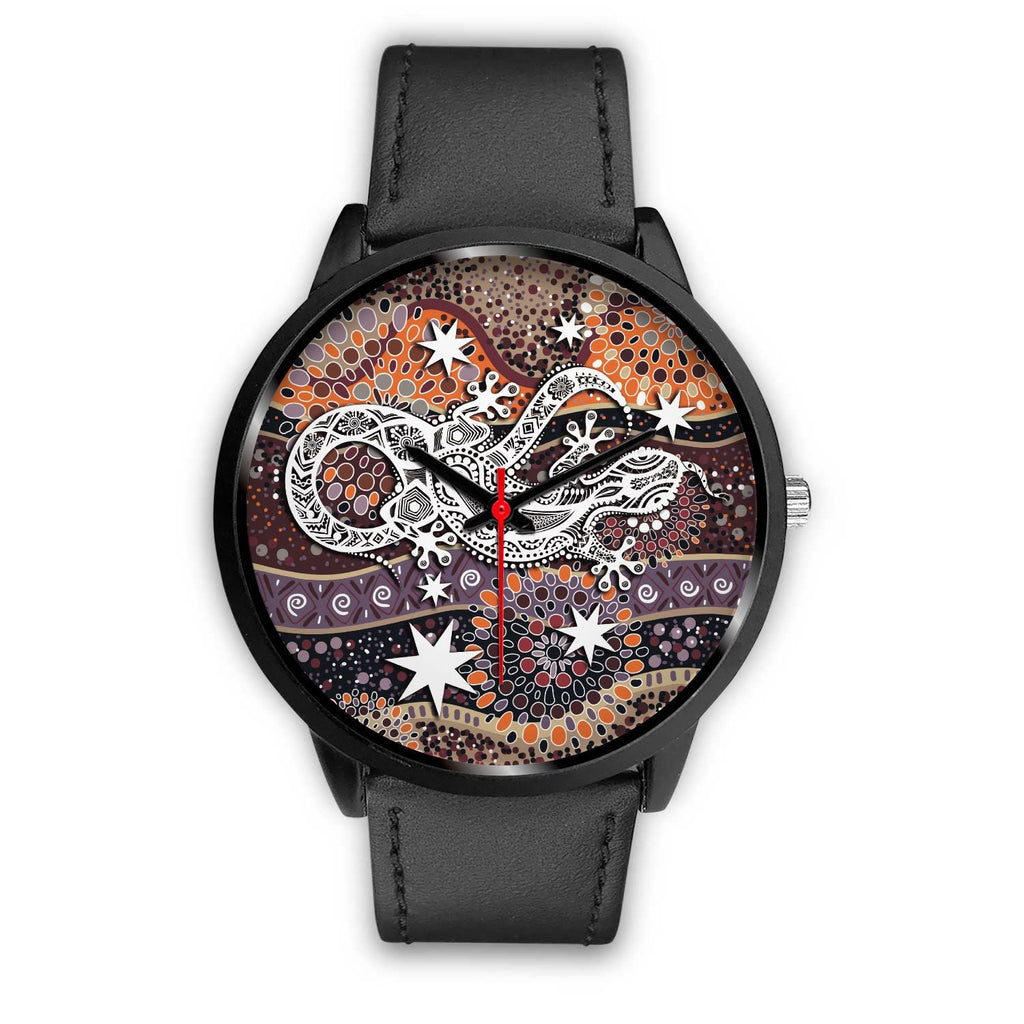 aboriginal-black-watch-lizard-watch-indigenous-dot-painting