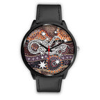 aboriginal-black-watch-lizard-watch-indigenous-dot-painting