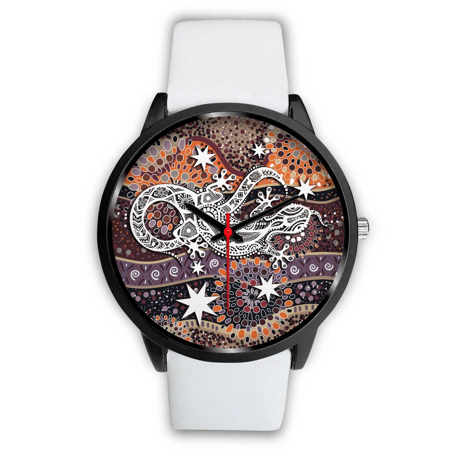 aboriginal-black-watch-lizard-watch-indigenous-dot-painting