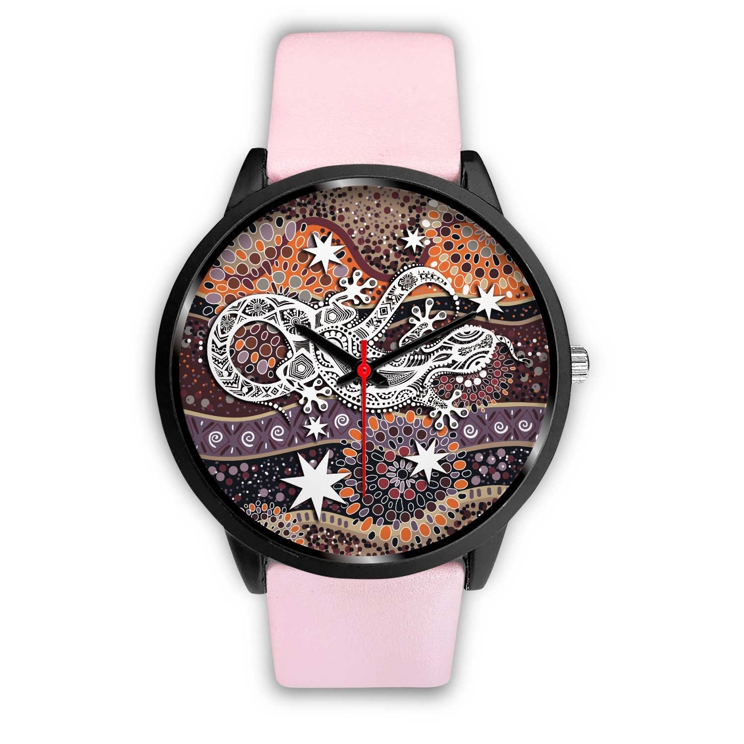 aboriginal-black-watch-lizard-watch-indigenous-dot-painting