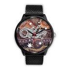aboriginal-black-watch-lizard-watch-indigenous-dot-painting