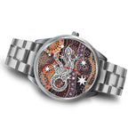 aboriginal-silver-watch-lizard-watch-indigenous-dot-painting
