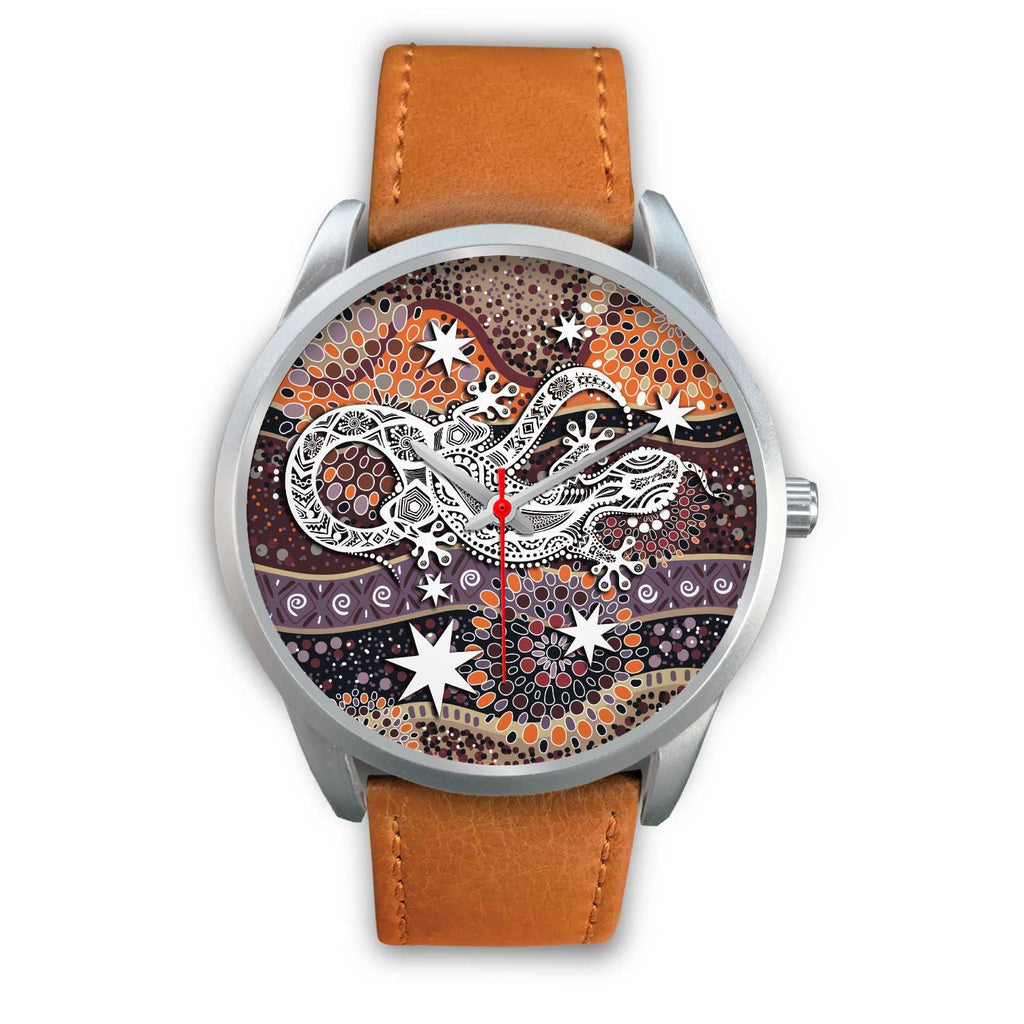 aboriginal-silver-watch-lizard-watch-indigenous-dot-painting