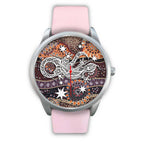 aboriginal-silver-watch-lizard-watch-indigenous-dot-painting