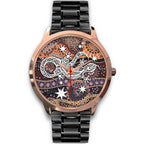 aboriginal-rose-golden-watch-lizard-watch-indigenous-dot-painting