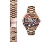 aboriginal-rose-golden-watch-lizard-watch-indigenous-dot-painting