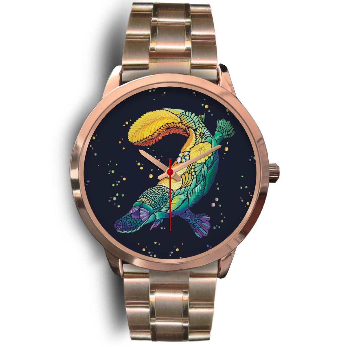 watch-platypus-rose-gold-watch-animal-art