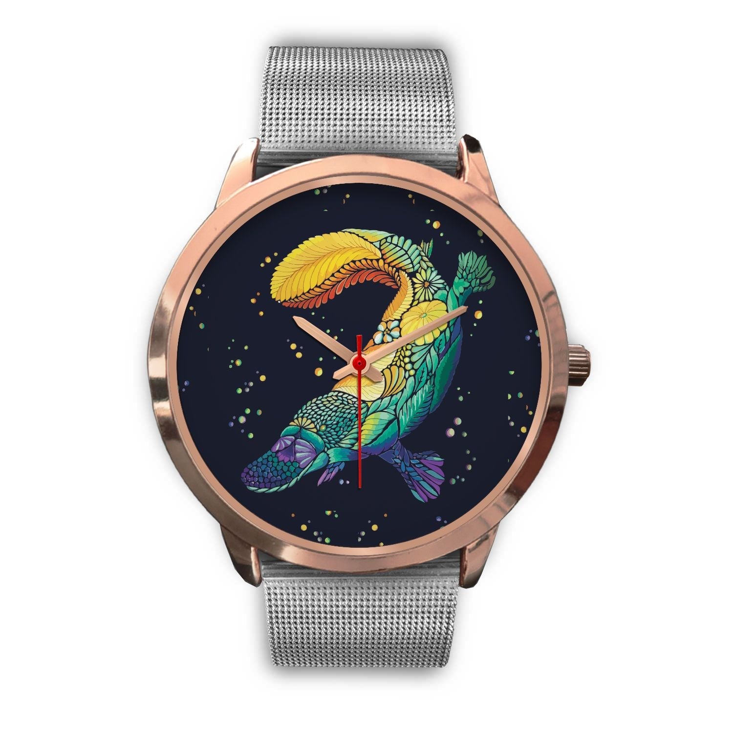 watch-platypus-rose-gold-watch-animal-art