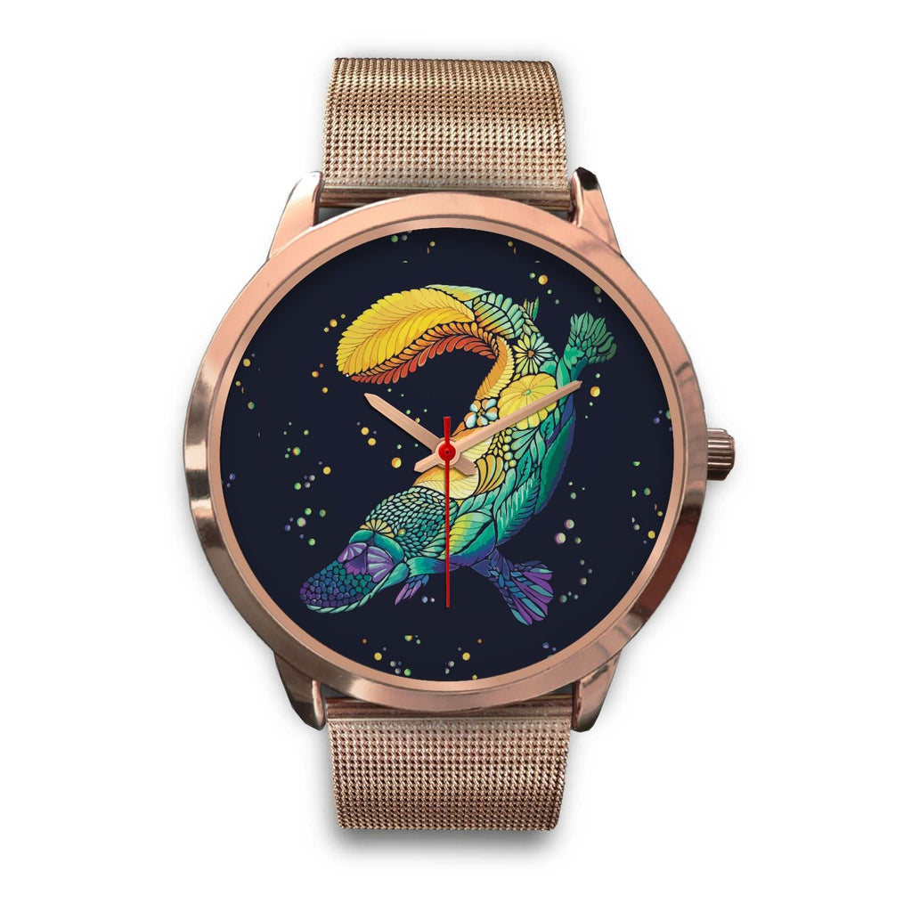 watch-platypus-rose-gold-watch-animal-art