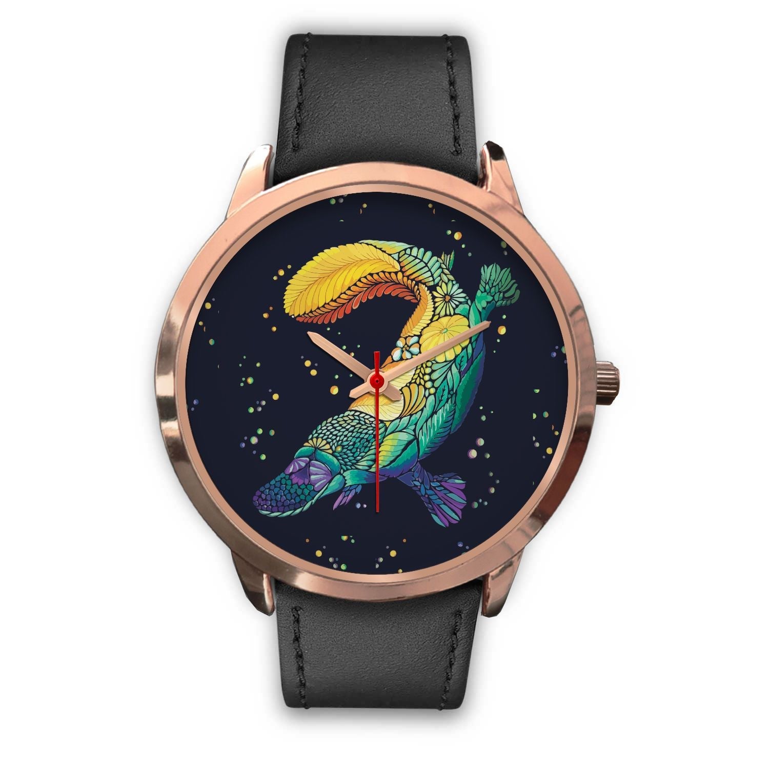 watch-platypus-rose-gold-watch-animal-art