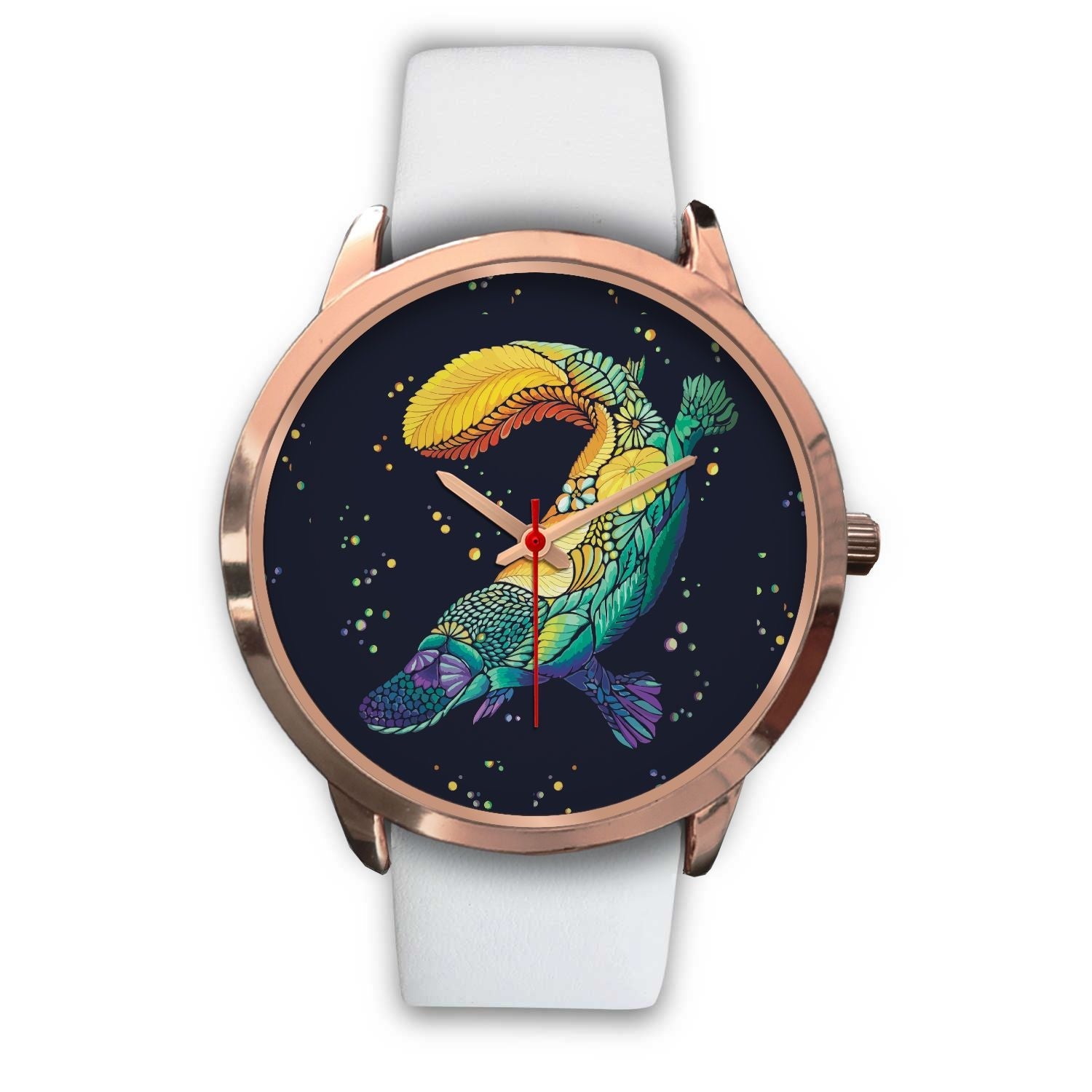 watch-platypus-rose-gold-watch-animal-art