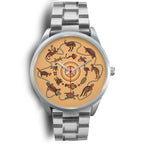 aboriginal-watch-kangaroo-patterns-circle-australian-animals-silver-watch