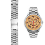 aboriginal-watch-kangaroo-patterns-circle-australian-animals-silver-watch