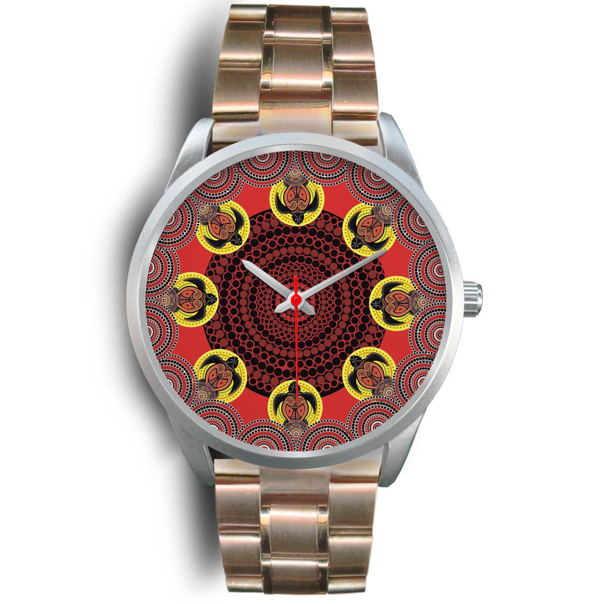 aboriginal-watch-turtle-indigenous-dot-painting-silver-watch-1