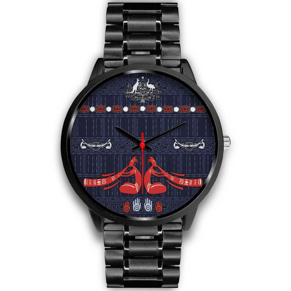 black-watch-australian-didgeridoo-watch-australian-coat-of-arms-unisex