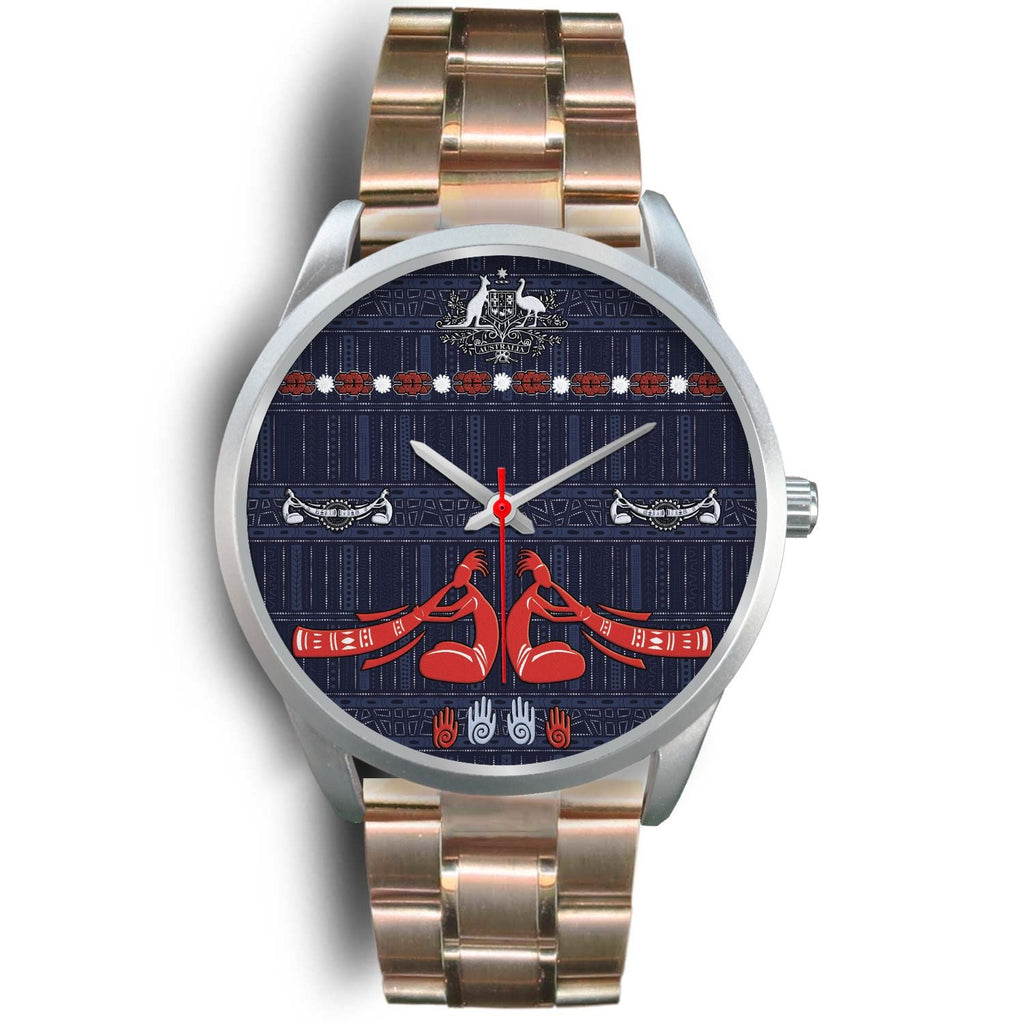 silver-watch-didgeridoo-australia-watch-australian-coat-of-arms-unisex-1