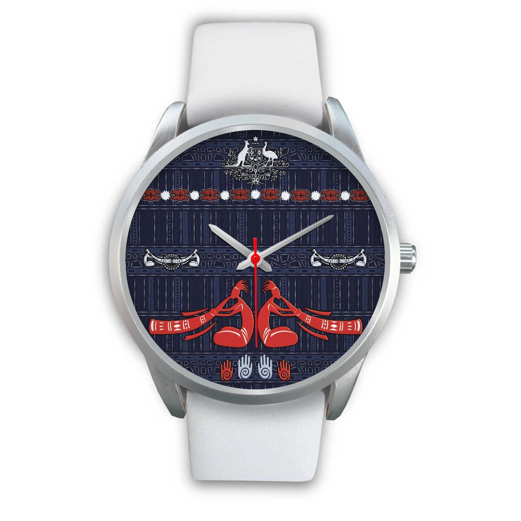 silver-watch-didgeridoo-australia-watch-australian-coat-of-arms-unisex-1