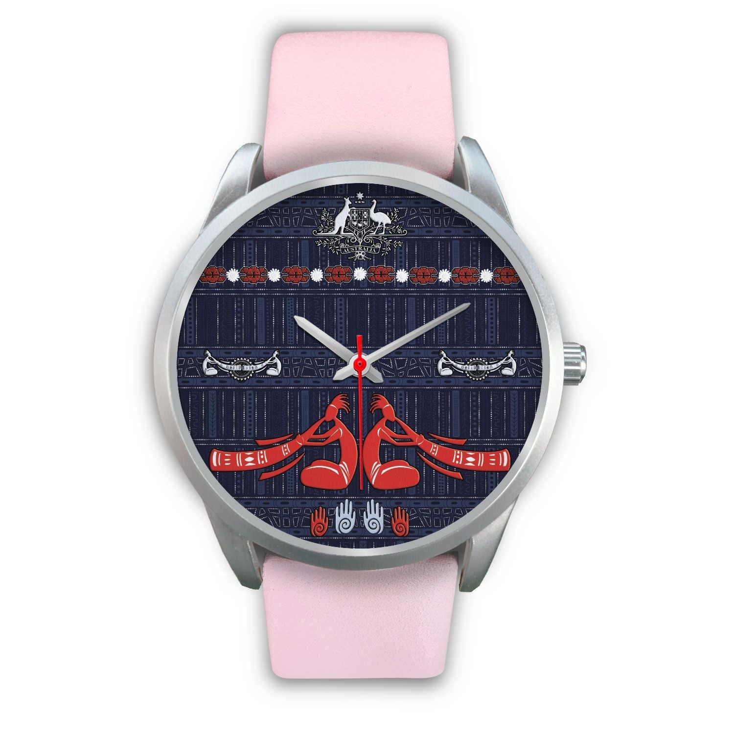 silver-watch-didgeridoo-australia-watch-australian-coat-of-arms-unisex-1