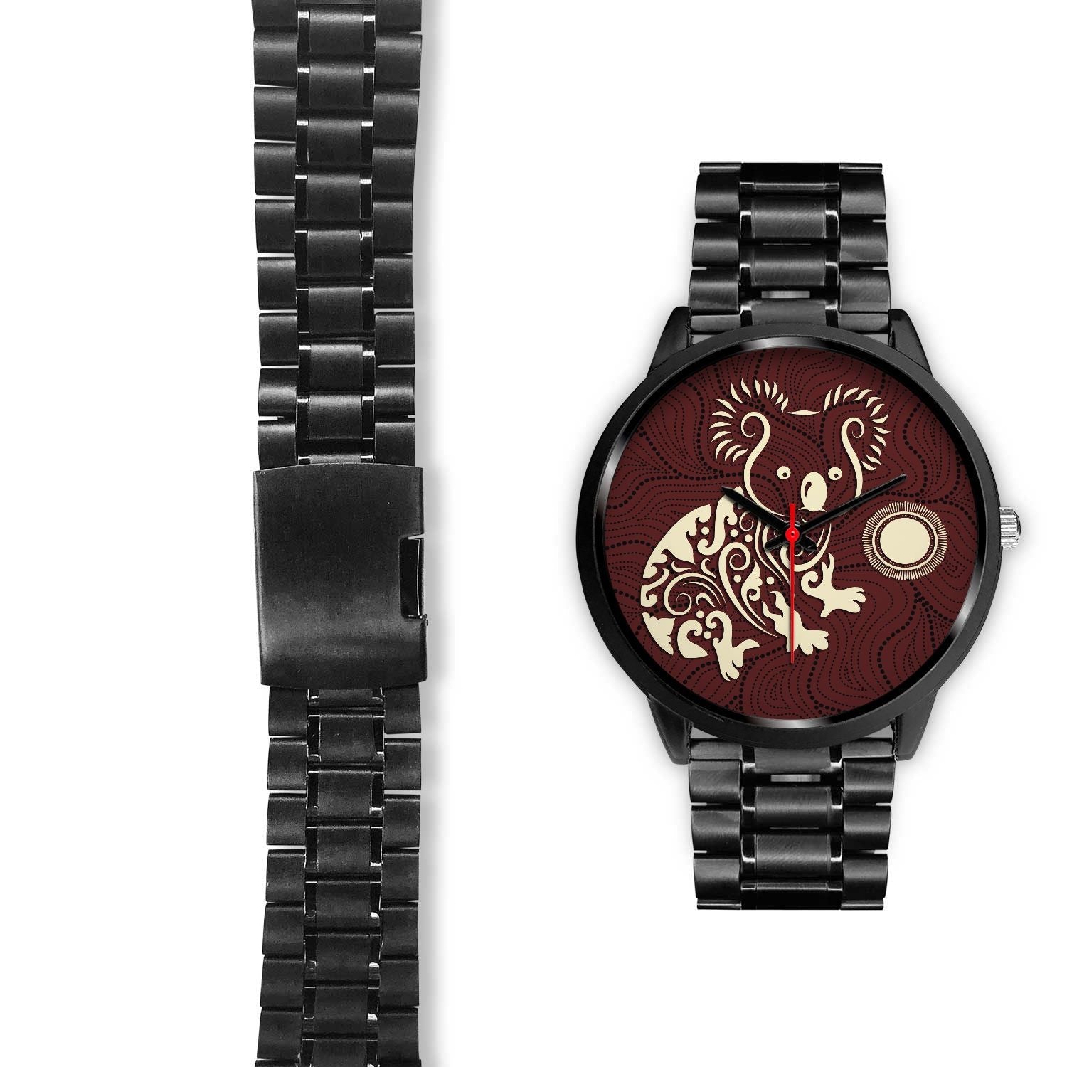 aboriginal-watch-koala-patterns-treasure-black-watch
