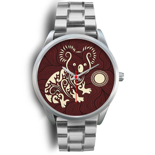 aboriginal-watch-koala-patterns-treasure-silver-watch