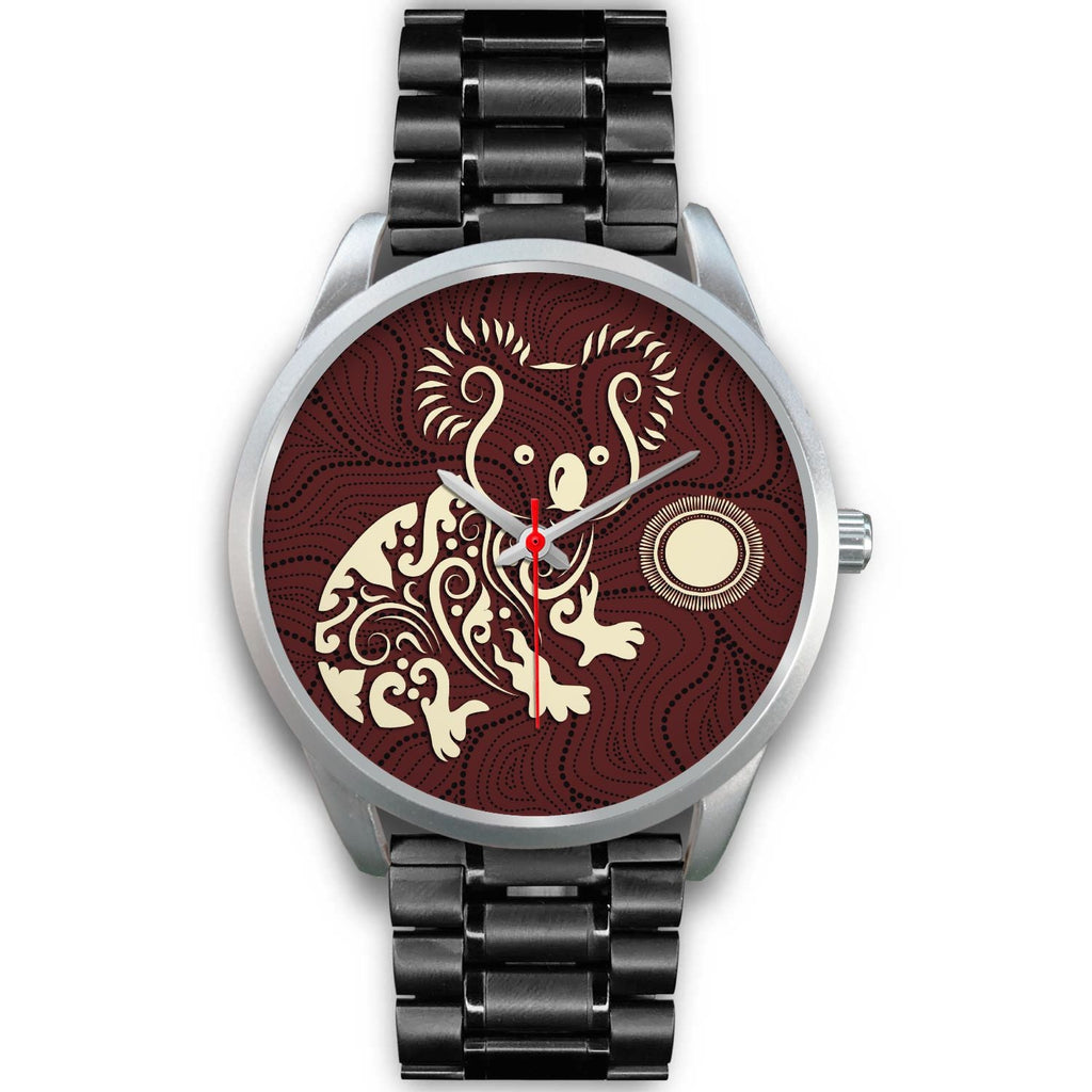 aboriginal-watch-koala-patterns-treasure-silver-watch