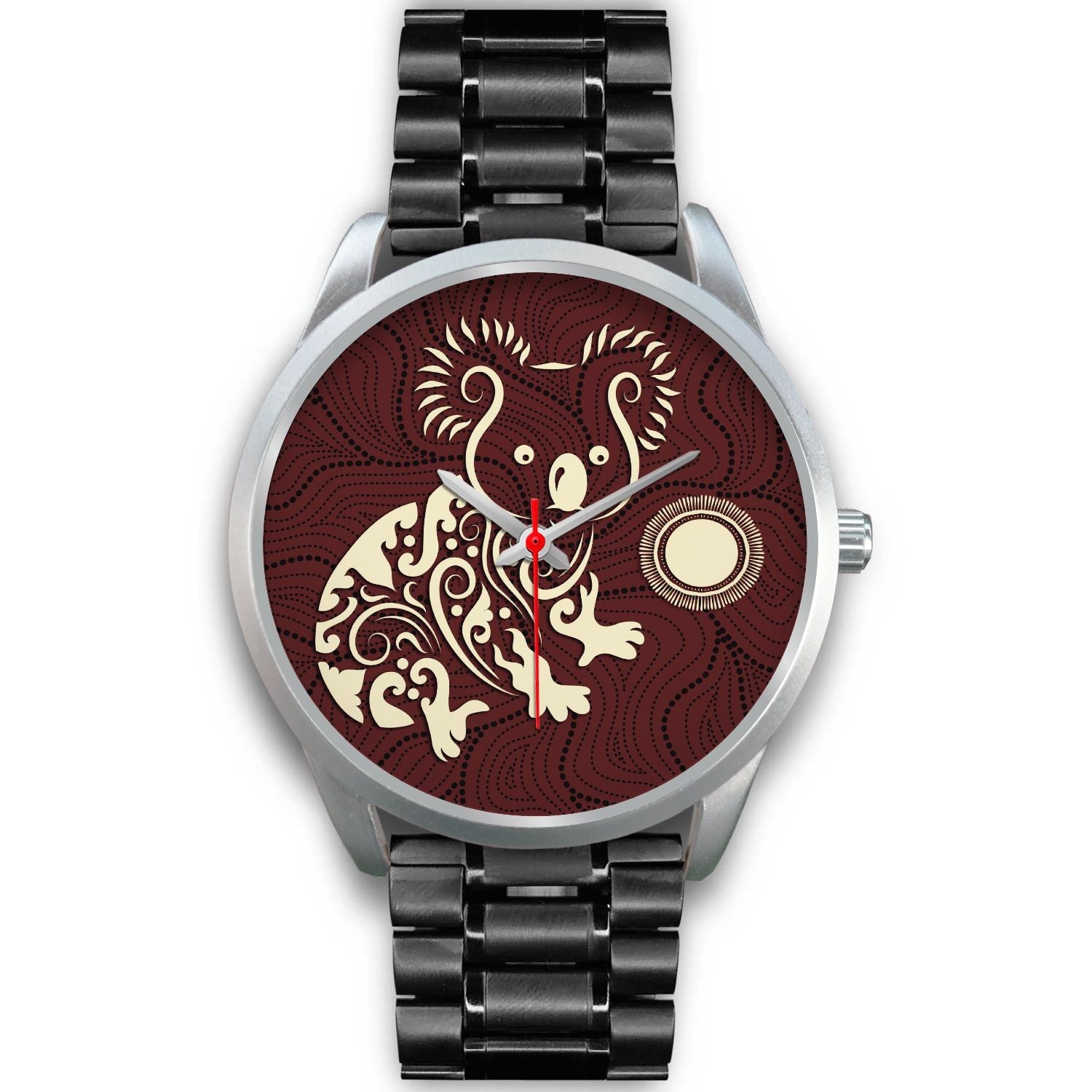 aboriginal-watch-koala-patterns-treasure-silver-watch