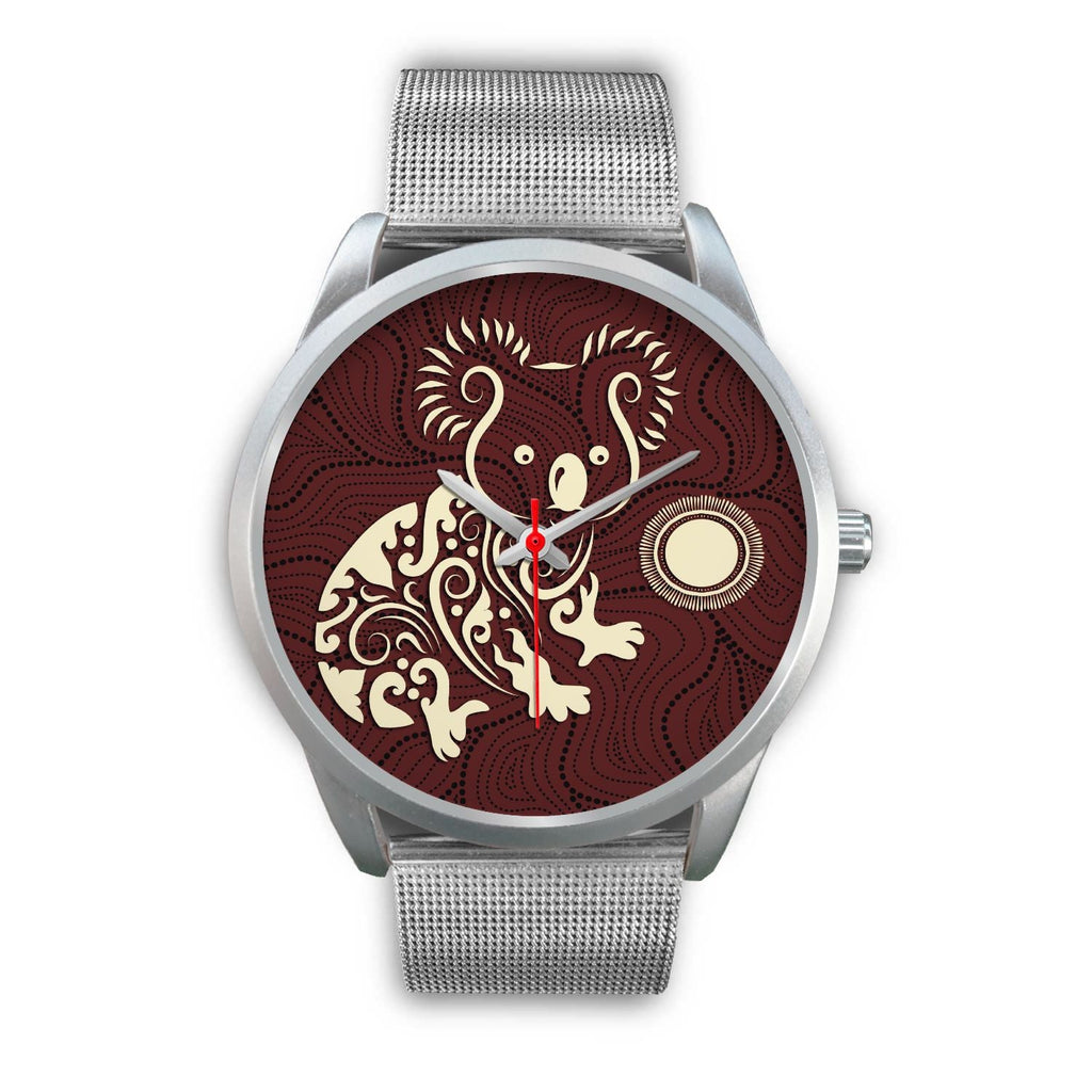 aboriginal-watch-koala-patterns-treasure-silver-watch