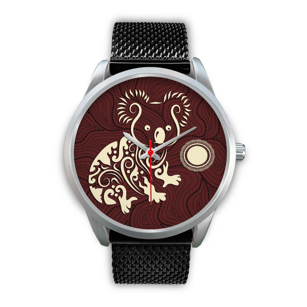 aboriginal-watch-koala-patterns-treasure-silver-watch