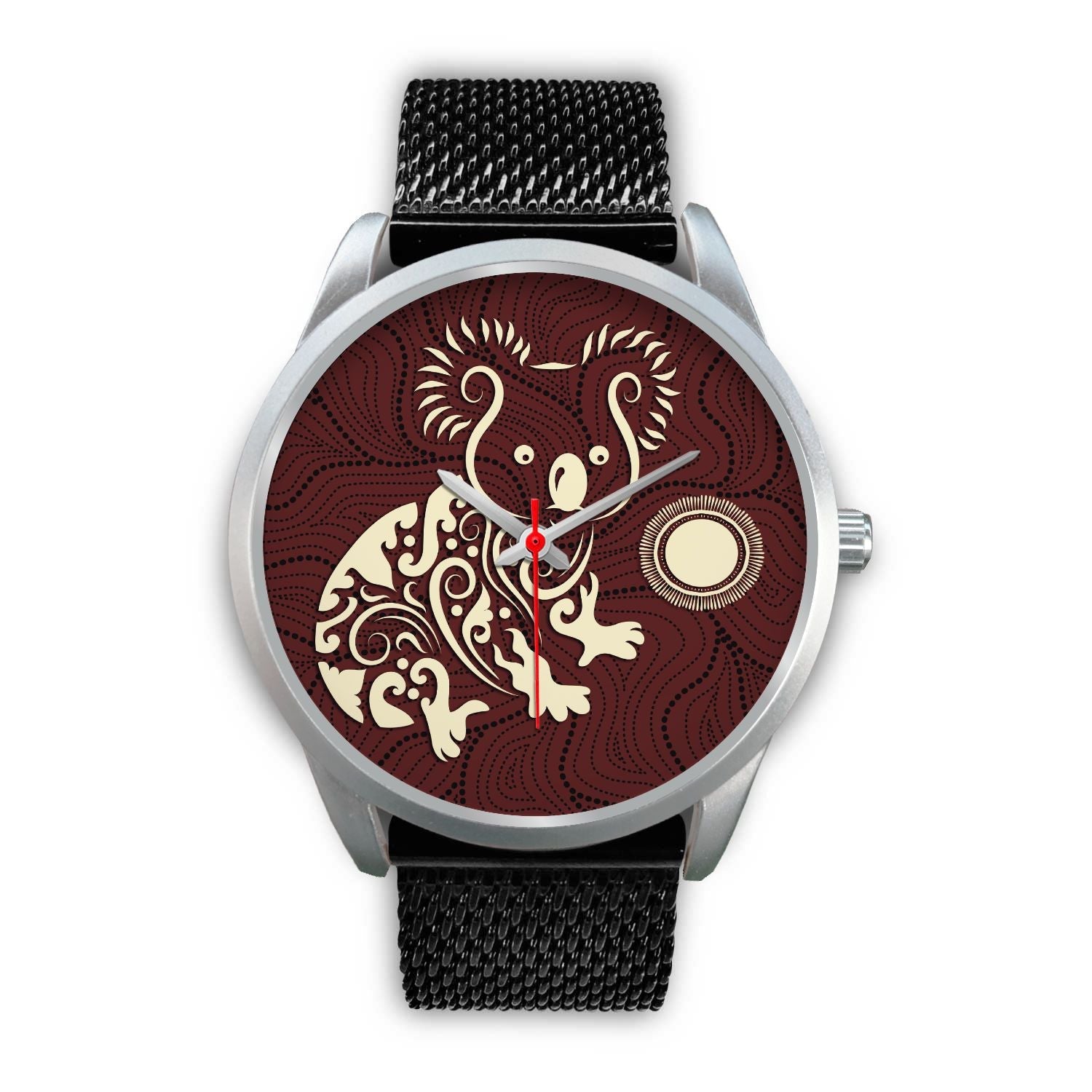 aboriginal-watch-koala-patterns-treasure-silver-watch