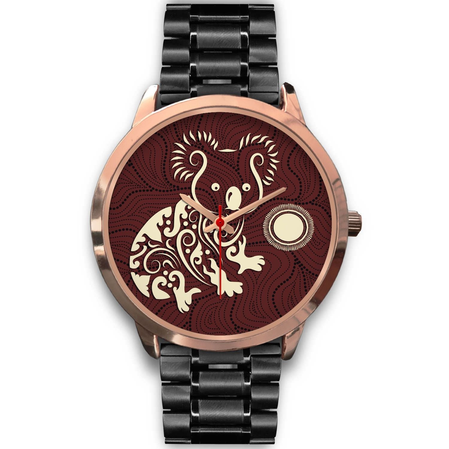 aboriginal-watch-koala-patterns-treasure-rose-gold-watch