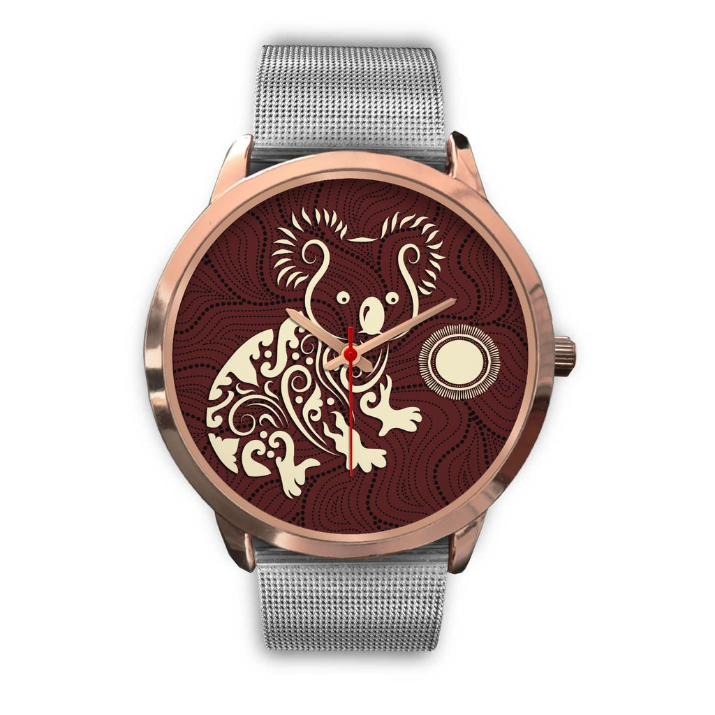 aboriginal-watch-koala-patterns-treasure-rose-gold-watch