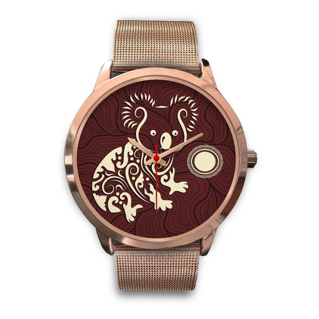 aboriginal-watch-koala-patterns-treasure-rose-gold-watch