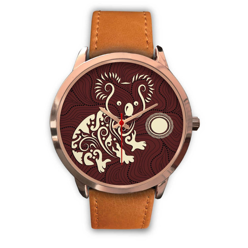 aboriginal-watch-koala-patterns-treasure-rose-gold-watch