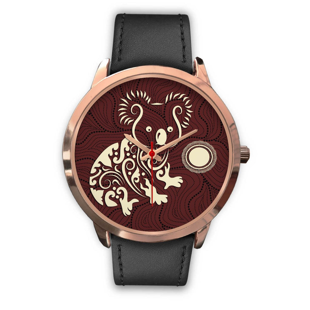 aboriginal-watch-koala-patterns-treasure-rose-gold-watch