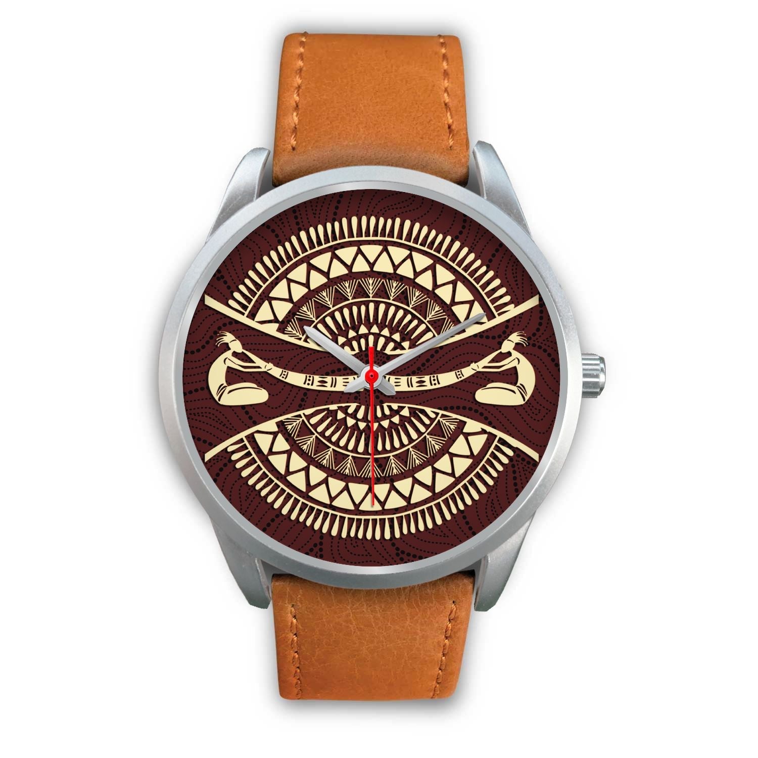 silver-watch-didgeridoo-australia-watch-australian-coat-of-arms-unisex