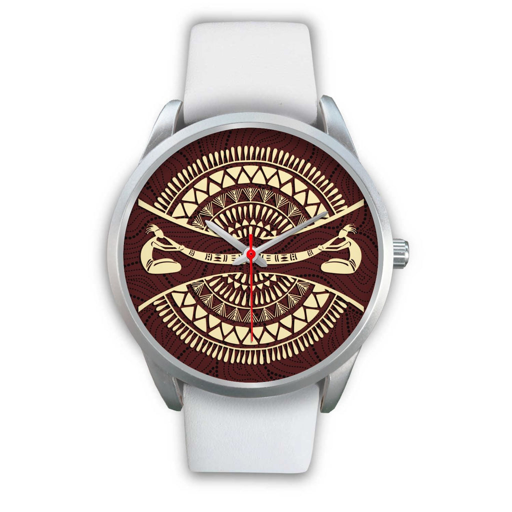silver-watch-didgeridoo-australia-watch-australian-coat-of-arms-unisex