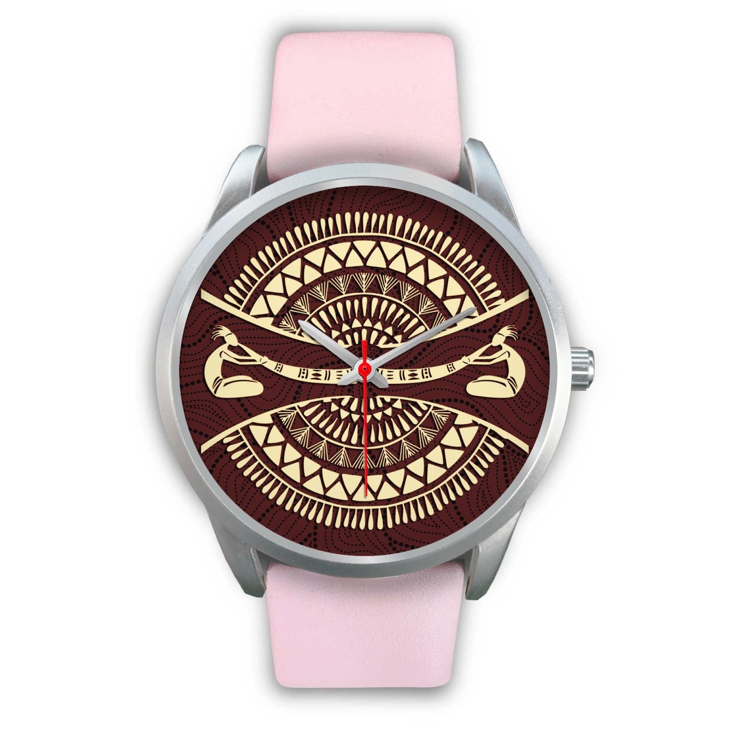 silver-watch-didgeridoo-australia-watch-australian-coat-of-arms-unisex