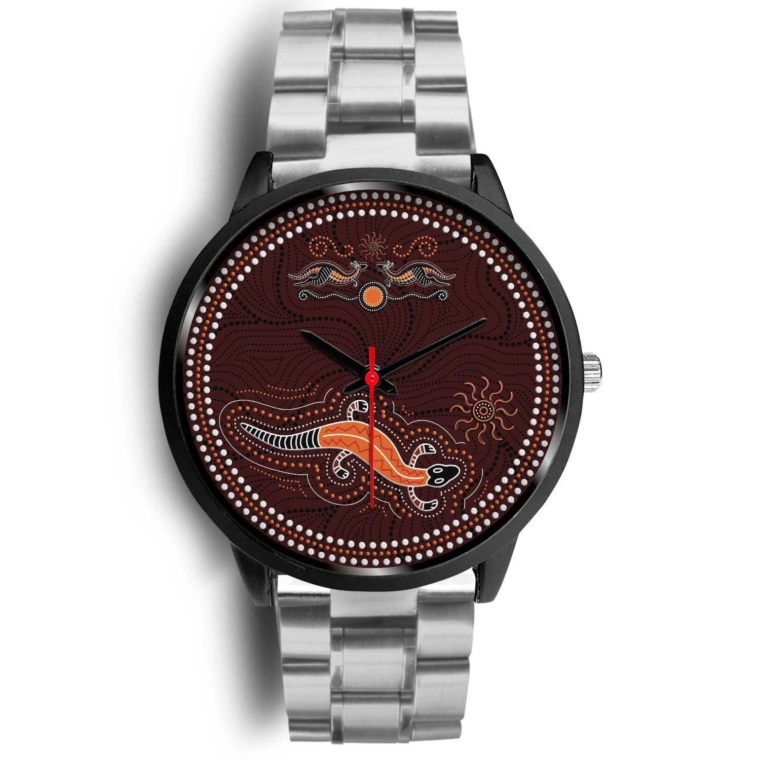 aboriginal-watch-lizard-watch-kangaroo-patterns-black-watch