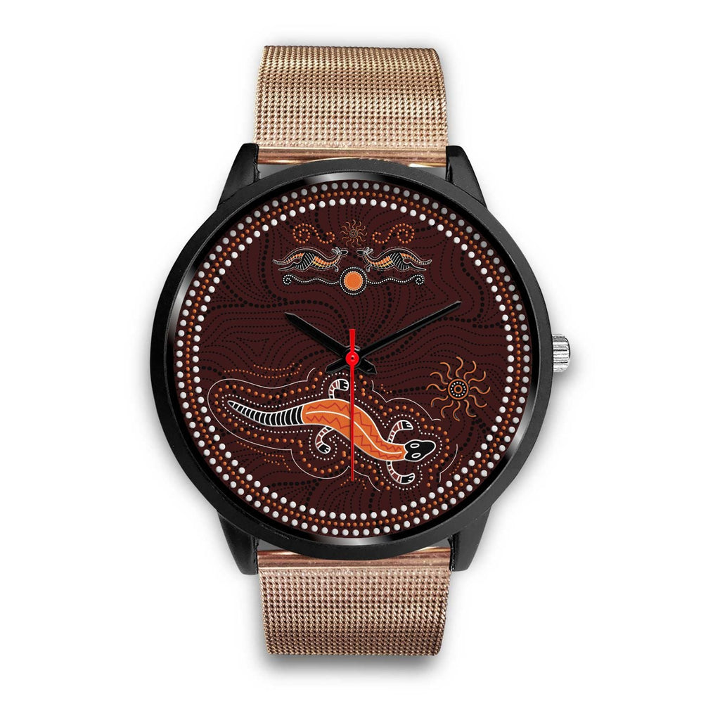 aboriginal-watch-lizard-watch-kangaroo-patterns-black-watch