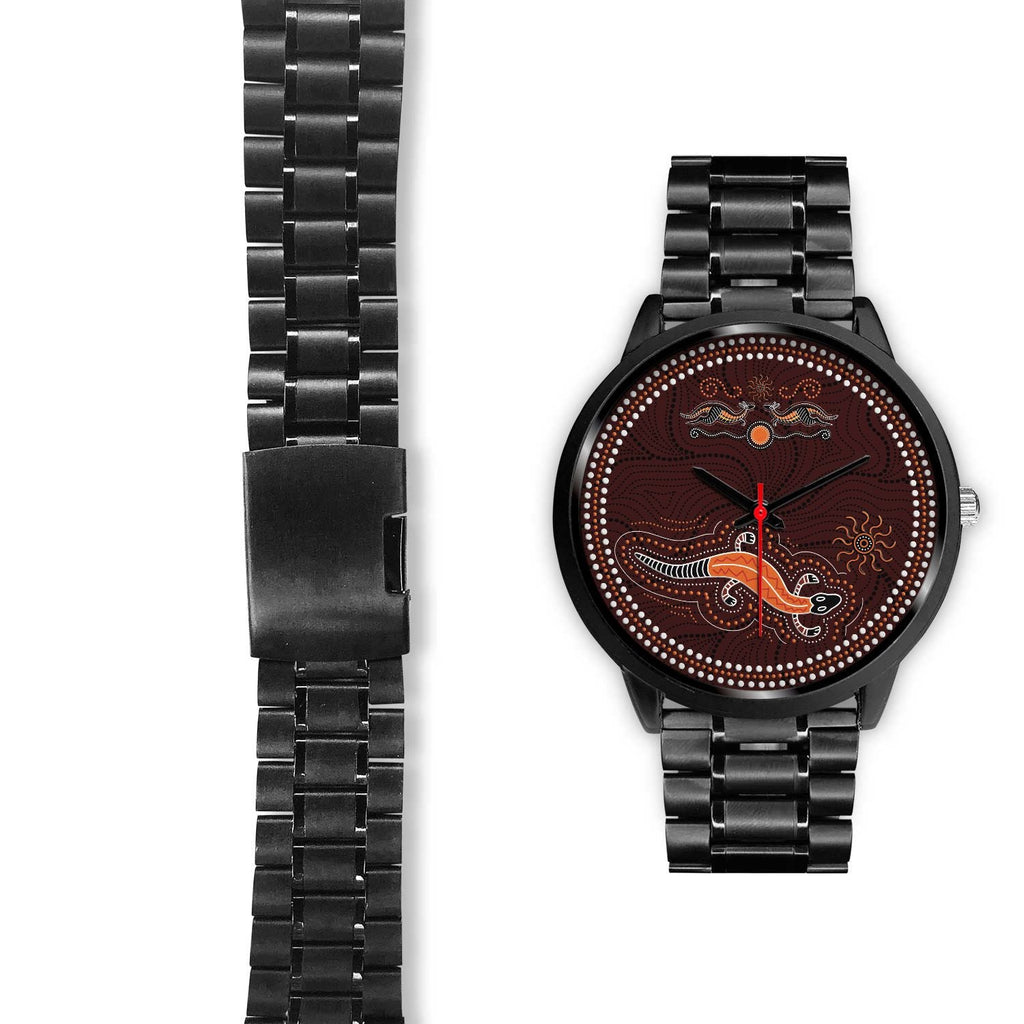 aboriginal-watch-lizard-watch-kangaroo-patterns-black-watch