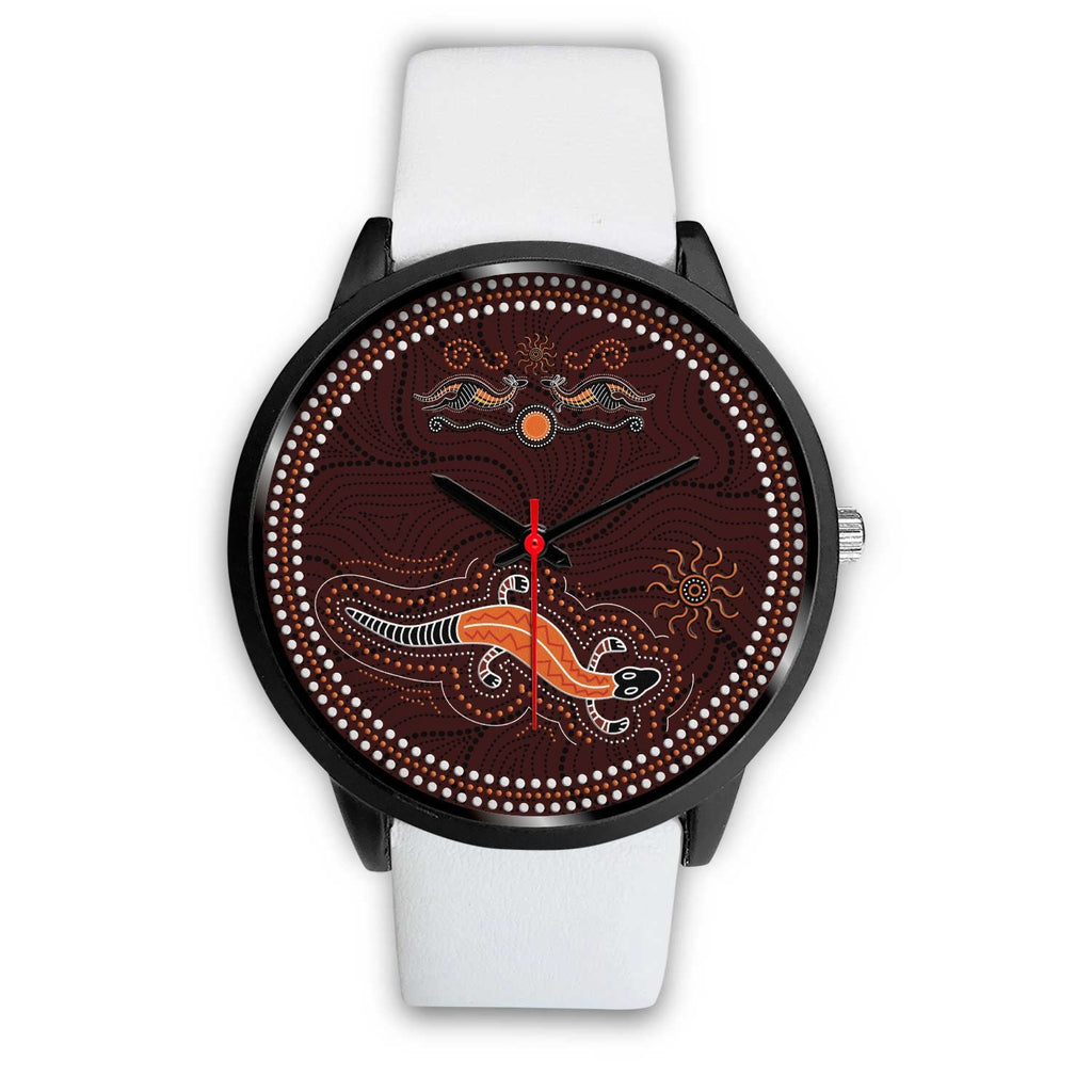 aboriginal-watch-lizard-watch-kangaroo-patterns-black-watch