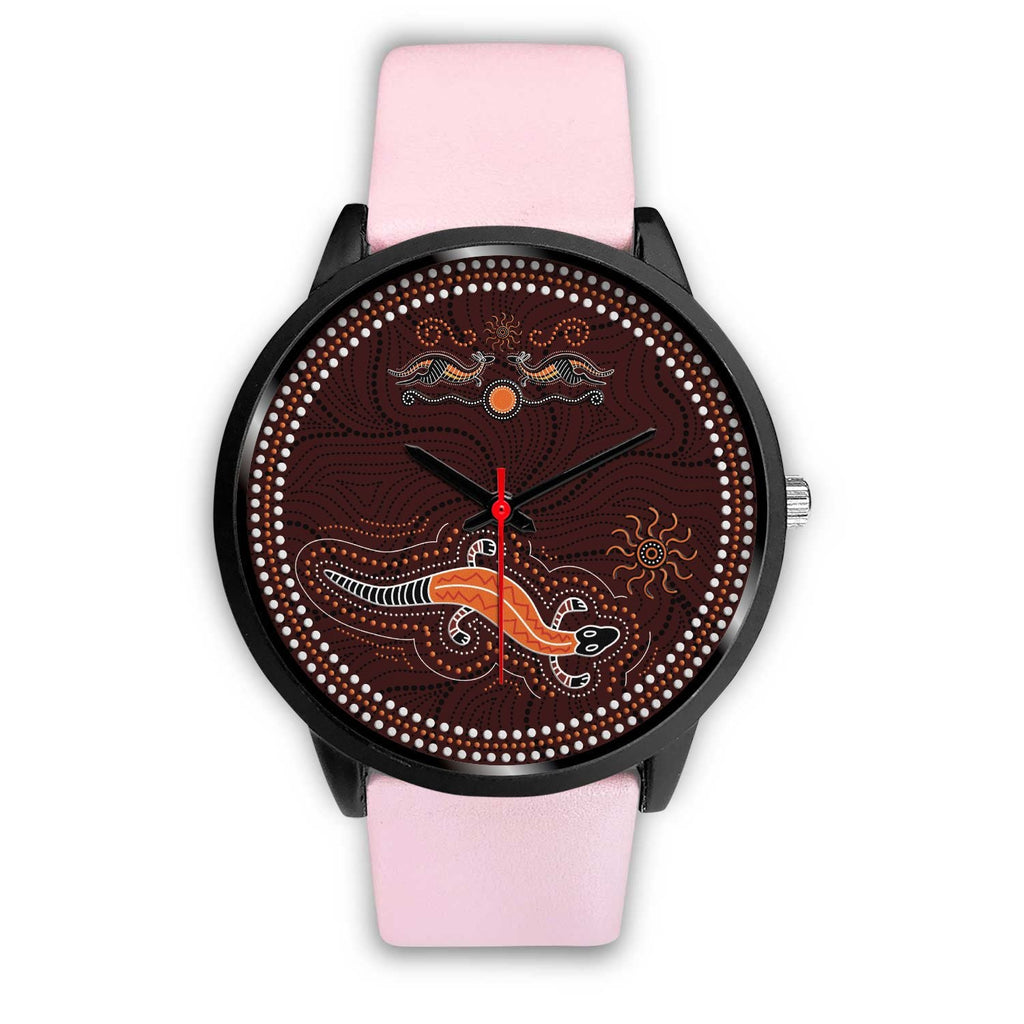 aboriginal-watch-lizard-watch-kangaroo-patterns-black-watch