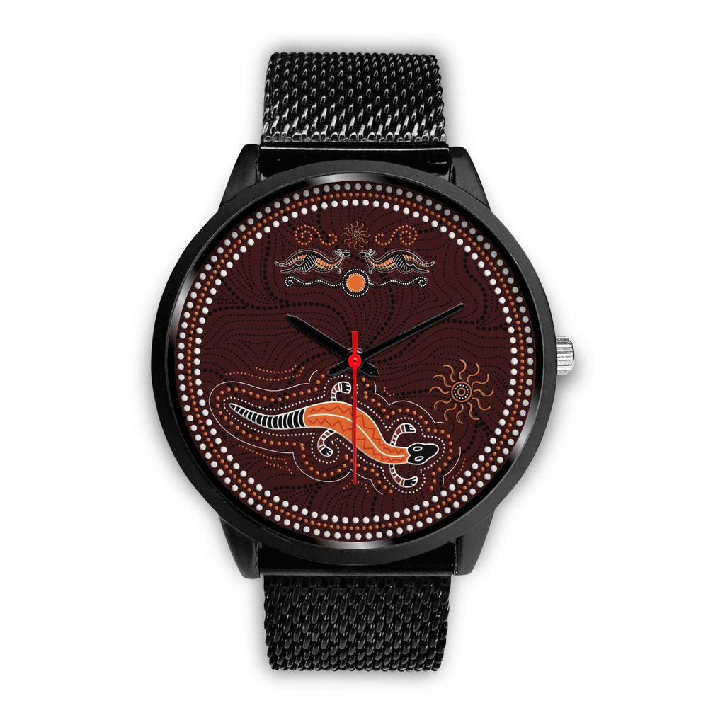 aboriginal-watch-lizard-watch-kangaroo-patterns-black-watch