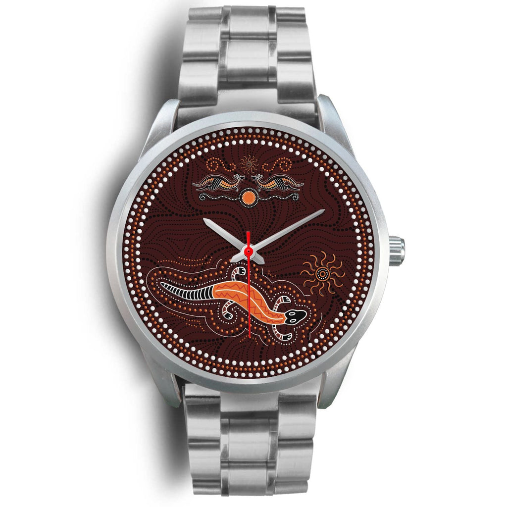 aboriginal-watch-lizard-watch-kangaroo-patterns-silver-watch