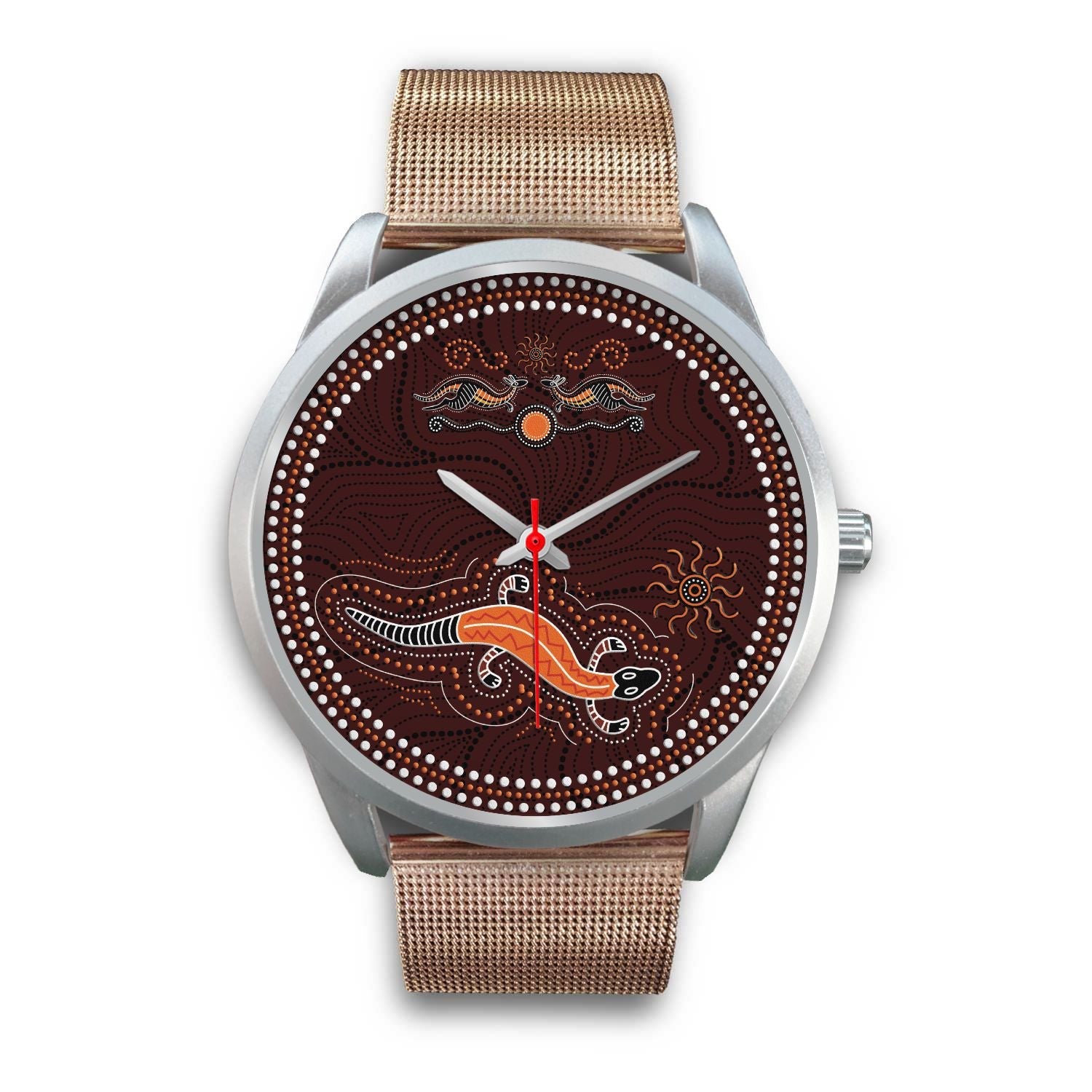 aboriginal-watch-lizard-watch-kangaroo-patterns-silver-watch