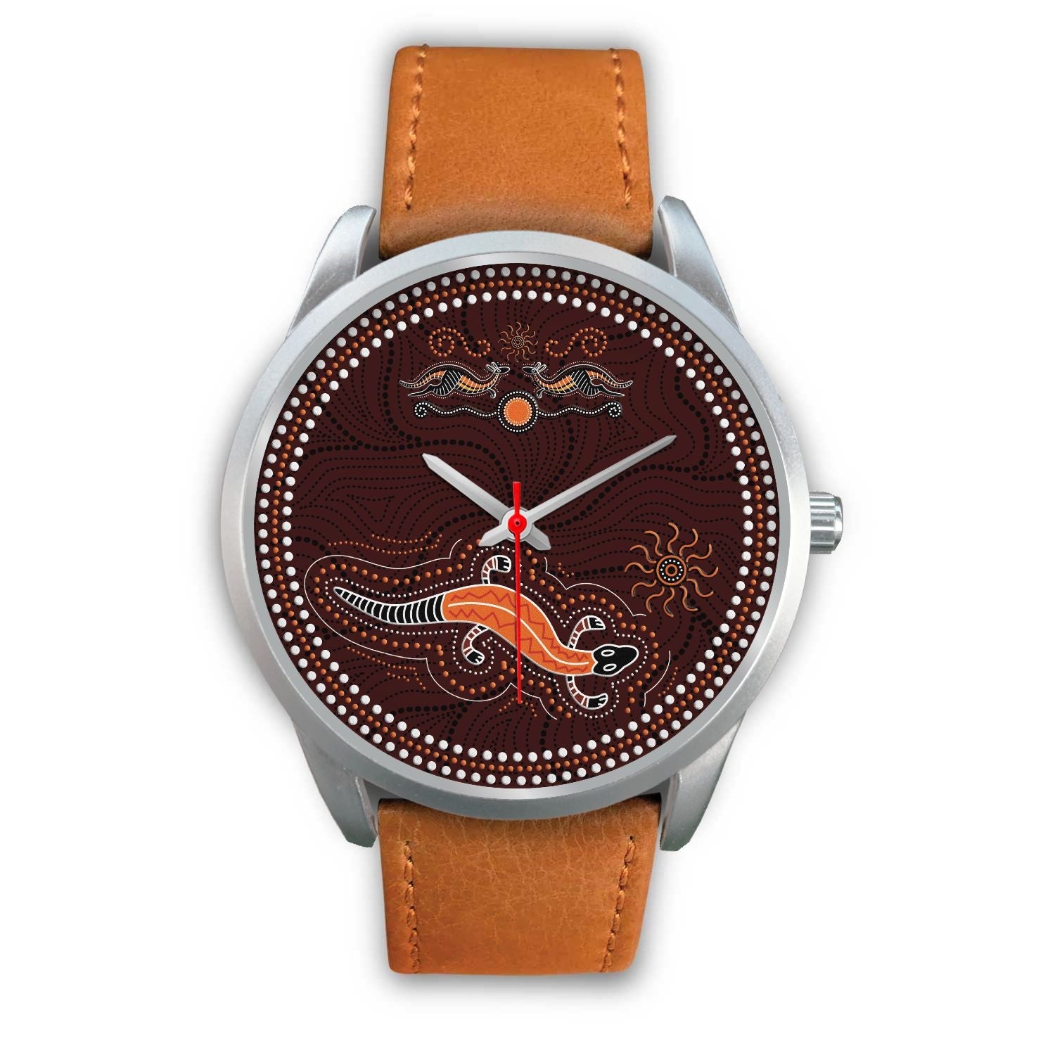 aboriginal-watch-lizard-watch-kangaroo-patterns-silver-watch