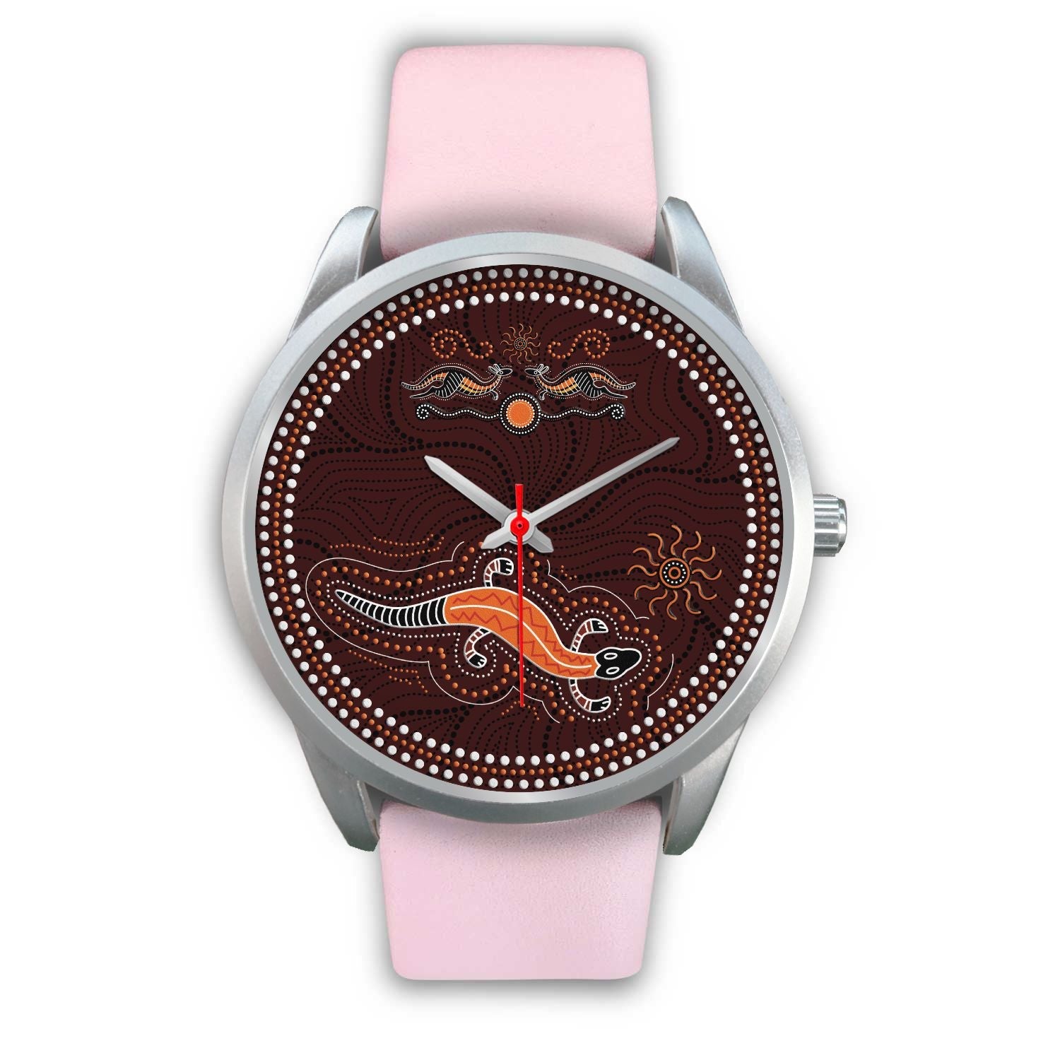 aboriginal-watch-lizard-watch-kangaroo-patterns-silver-watch