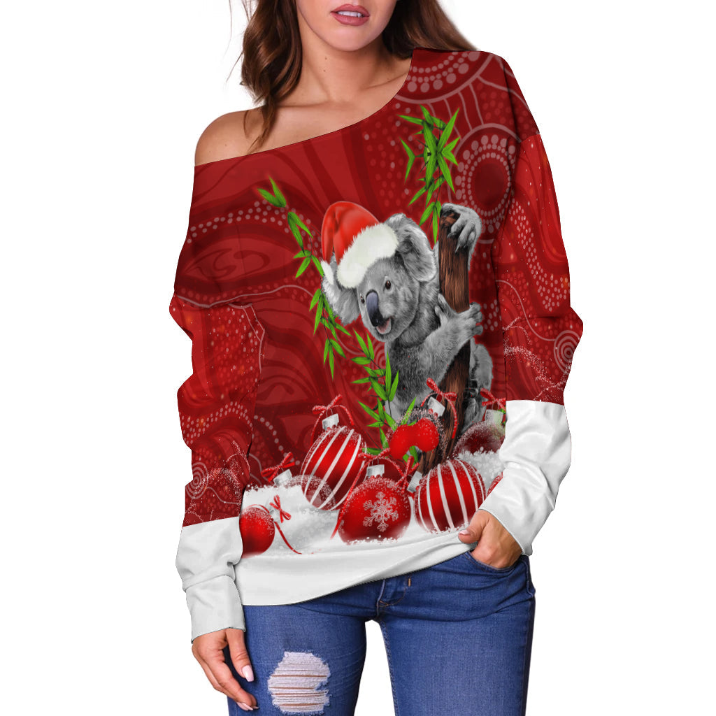 australia-koala-aboriginal-off-shoulder-sweater-merry-christmas