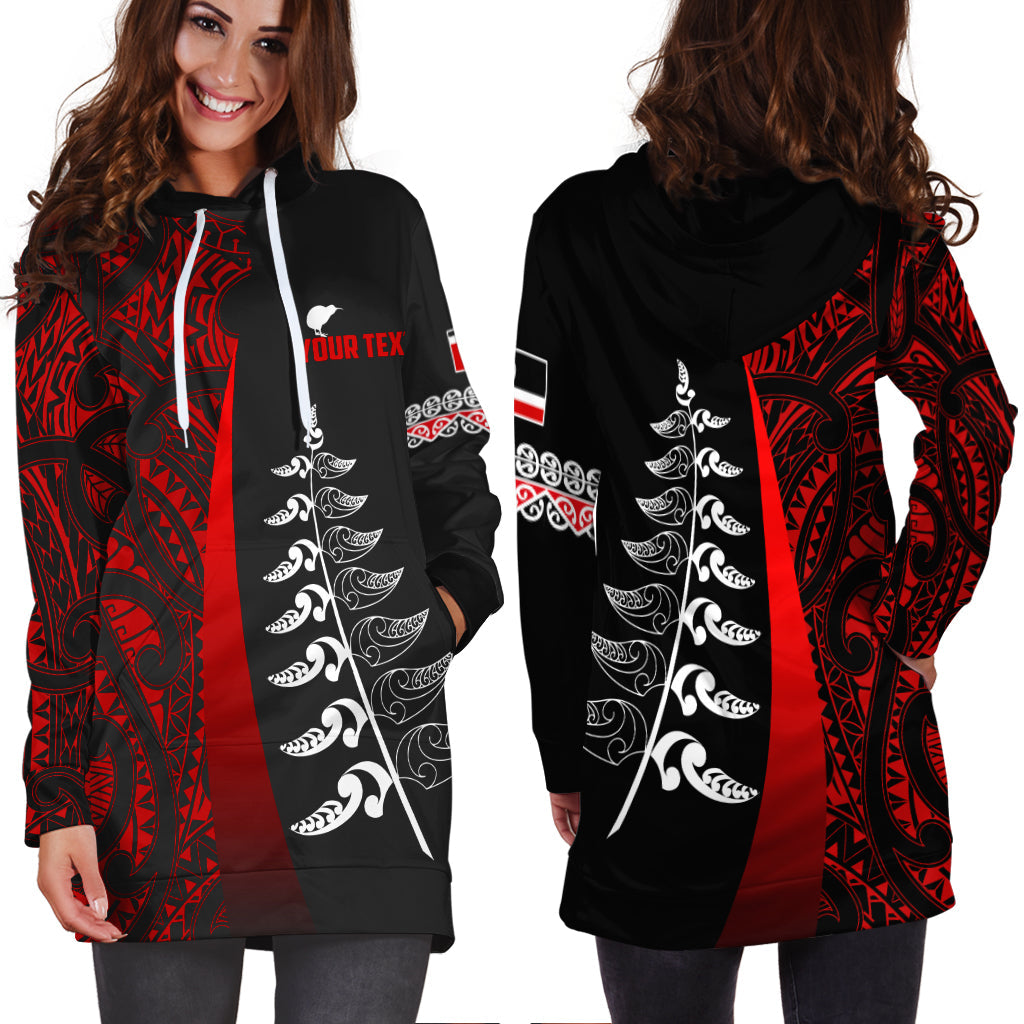 custom-personalised-waitangi-day-hoodie-dress-maori-mix-fern-style-red